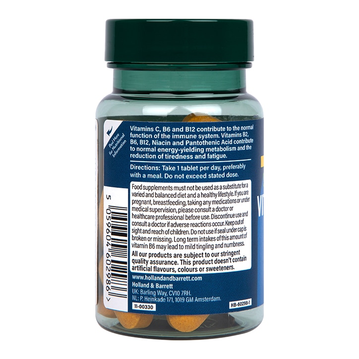 Holland & Barrett Super Strength Complete Vit B Complex + Vitamin C 30 Tablets